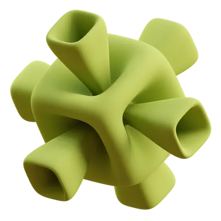 Forma abstrata de estrela de cubo  3D Icon