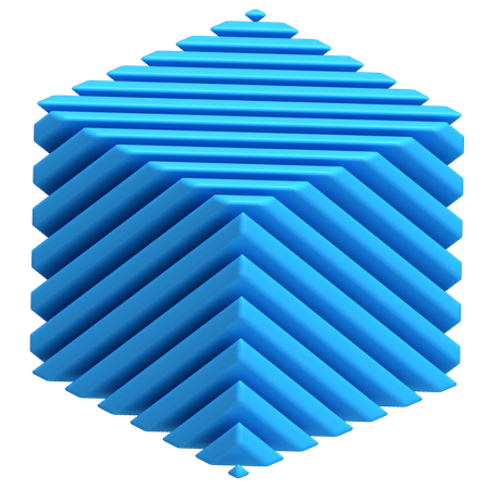 Cubo fatiado  3D Icon