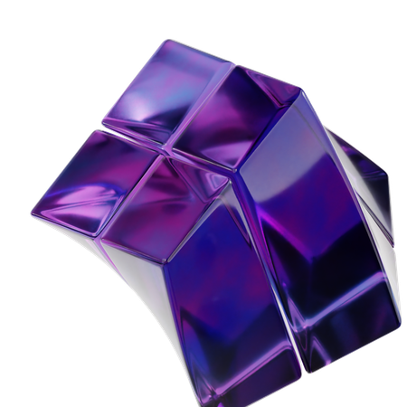 Forma abstracta de cubo  3D Icon