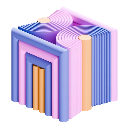 Forma abstracta de cubo  3D Icon