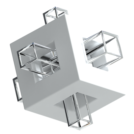 Forma abstracta de cubo  3D Icon