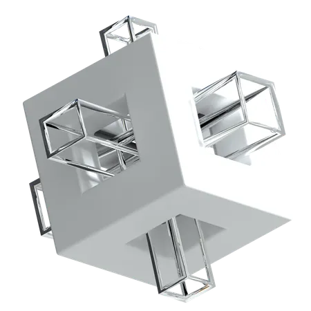 Forma abstracta de cubo  3D Icon