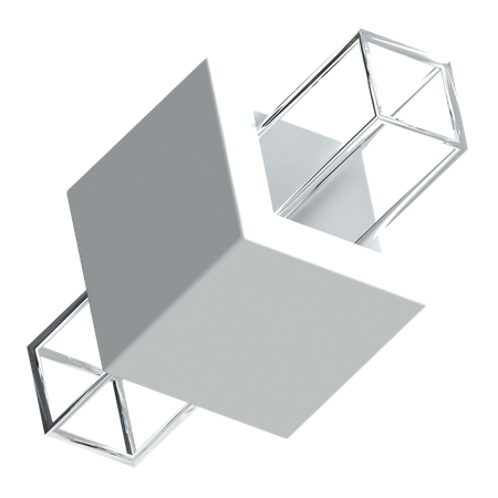 Forma abstracta de cubo  3D Icon