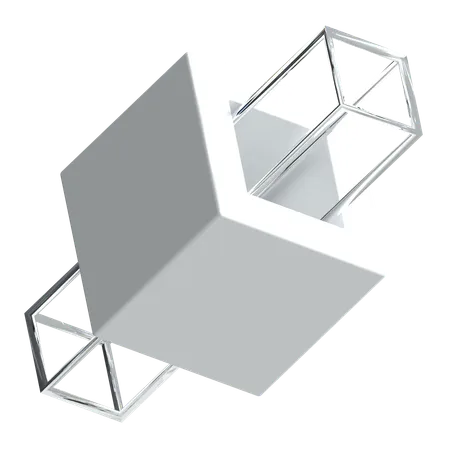 Forma abstracta de cubo  3D Icon