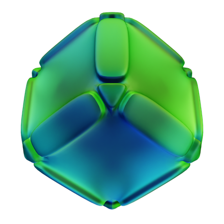 Forma abstracta de cubo  3D Icon