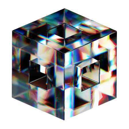 Forma abstracta de cubo  3D Icon