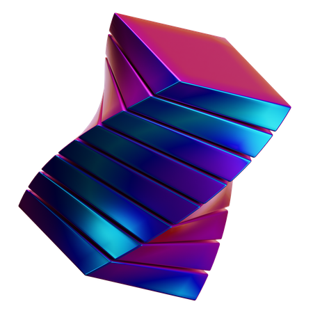 Forma abstracta de cubo  3D Icon