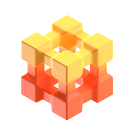 Forma abstracta de cubo  3D Icon