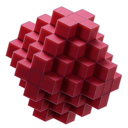 Forma abstracta de cubo  3D Icon