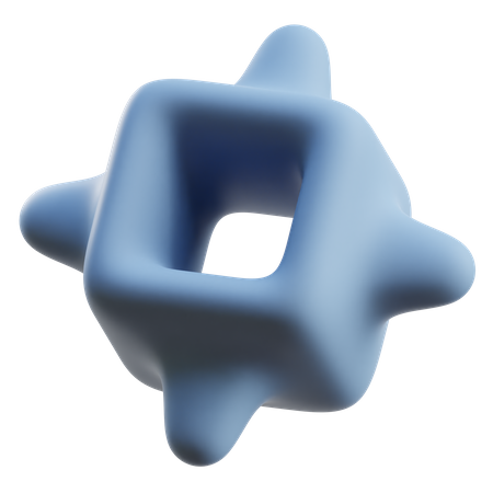 Forma abstracta de cubo  3D Icon