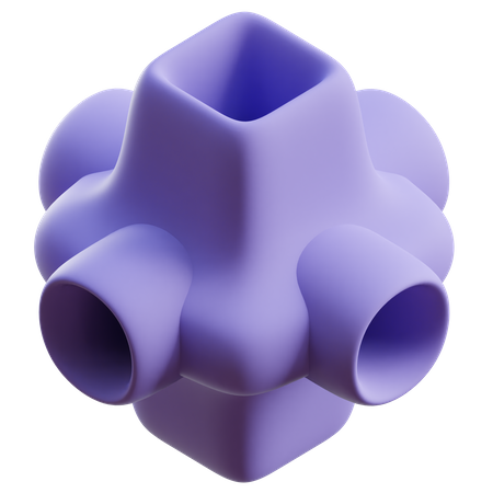 Forma abstracta de cubo  3D Icon