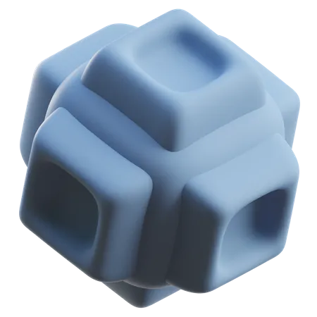 Forma abstracta de cubo  3D Icon