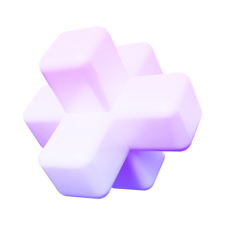 Forma abstracta de cubo  3D Icon