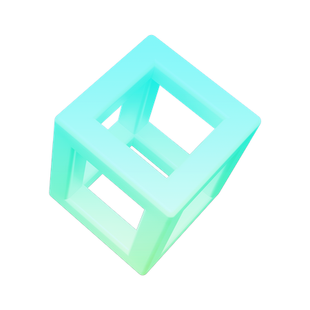 Forma abstracta de cubo  3D Icon