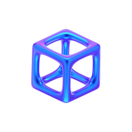 Forma abstracta de cubo  3D Icon