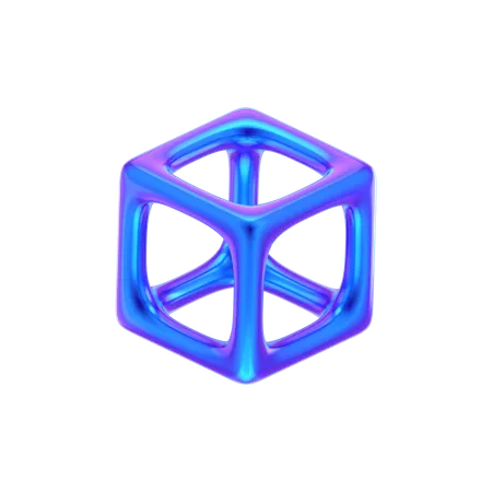 Forma abstracta de cubo  3D Icon