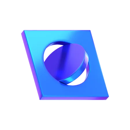 Forma abstracta de cubo  3D Icon