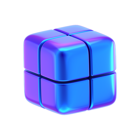 Forma abstracta de cubo  3D Icon