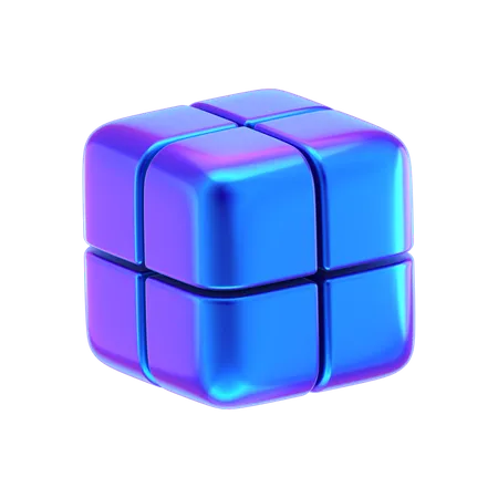 Forma abstracta de cubo  3D Icon