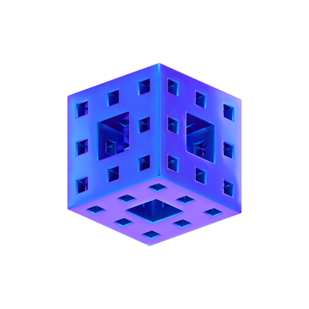 Forma abstracta de cubo  3D Icon