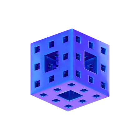 Forma abstracta de cubo  3D Icon