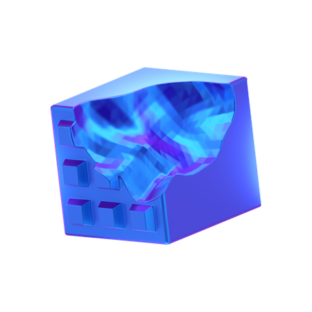 Forma abstracta de cubo  3D Icon