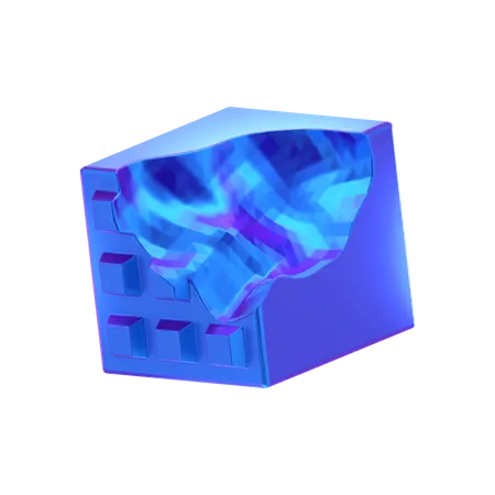 Forma abstracta de cubo  3D Icon