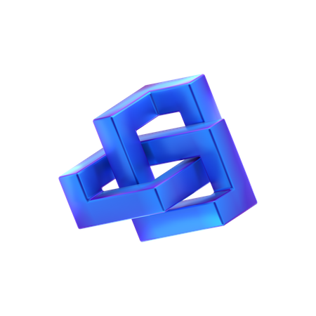 Forma abstracta de cubo  3D Icon