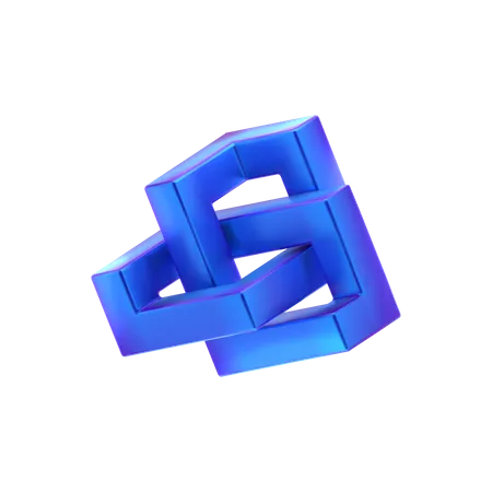 Forma abstracta de cubo  3D Icon