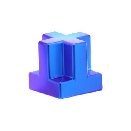 Forma abstracta de cubo  3D Icon