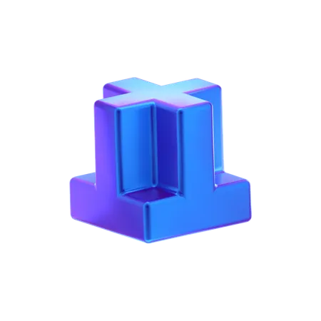 Forma abstracta de cubo  3D Icon