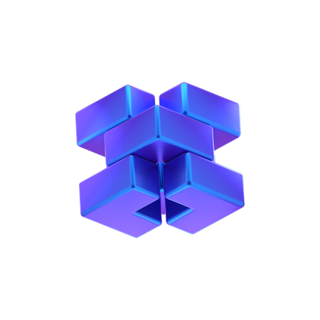 Forma abstracta de cubo  3D Icon