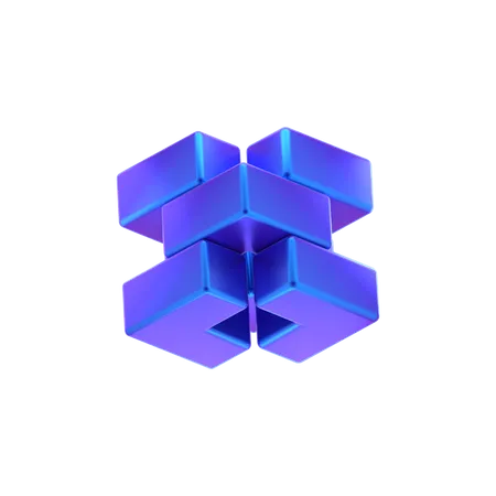 Forma abstracta de cubo  3D Icon