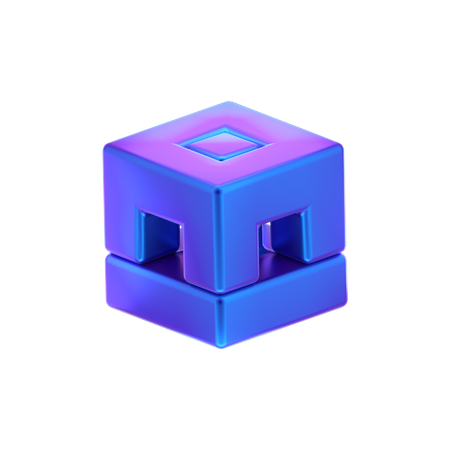 Forma abstracta de cubo  3D Icon