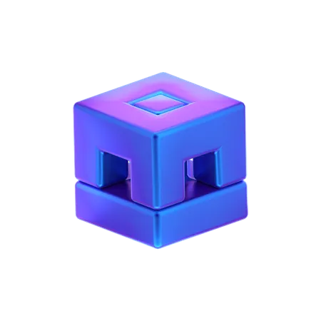 Forma abstracta de cubo  3D Icon