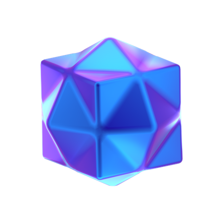 Forma abstracta de cubo  3D Icon