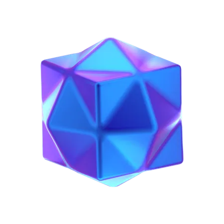 Forma abstracta de cubo  3D Icon