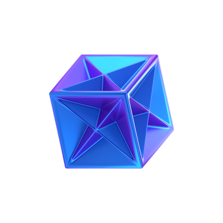 Forma abstracta de cubo  3D Icon