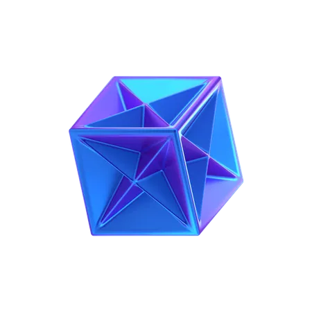 Forma abstracta de cubo  3D Icon