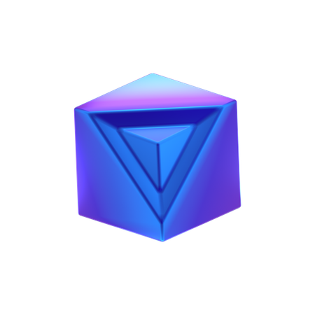 Forma abstracta de cubo  3D Icon