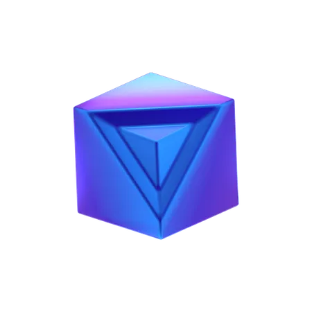 Forma abstracta de cubo  3D Icon