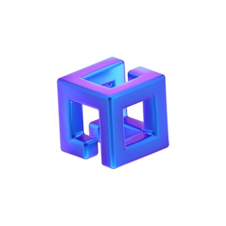 Forma abstracta de cubo  3D Icon