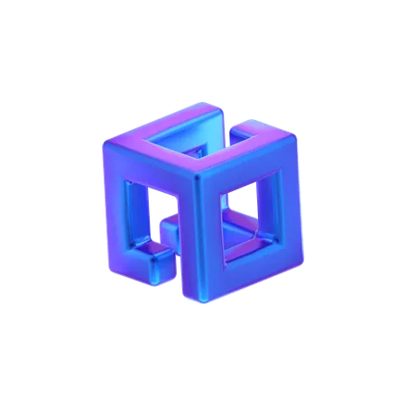 Forma abstracta de cubo  3D Icon