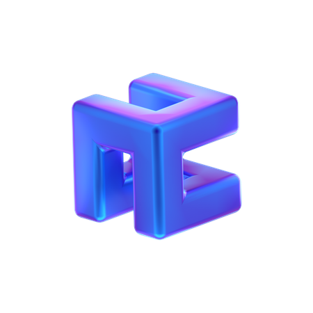 Forma abstracta de cubo  3D Icon