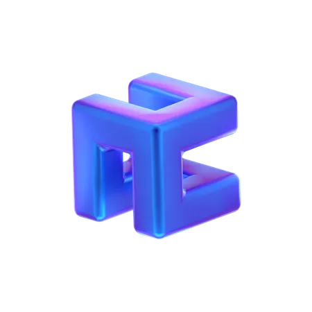 Forma abstracta de cubo  3D Icon