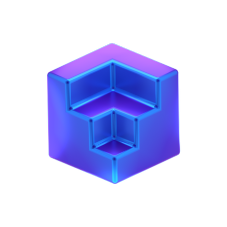 Forma abstracta de cubo  3D Icon