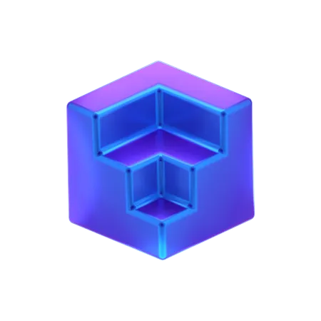 Forma abstracta de cubo  3D Icon