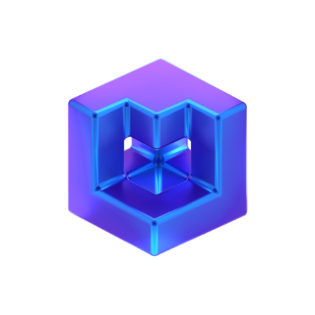 Forma abstracta de cubo  3D Icon