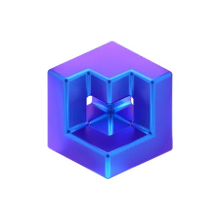 Forma abstracta de cubo  3D Icon