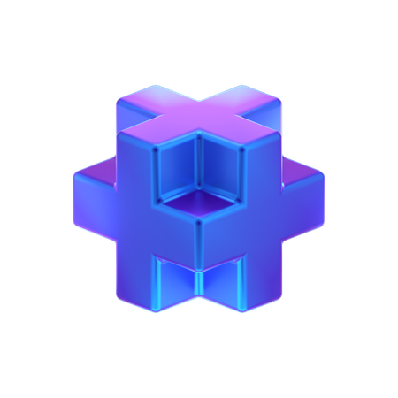 Forma abstracta de cubo  3D Icon